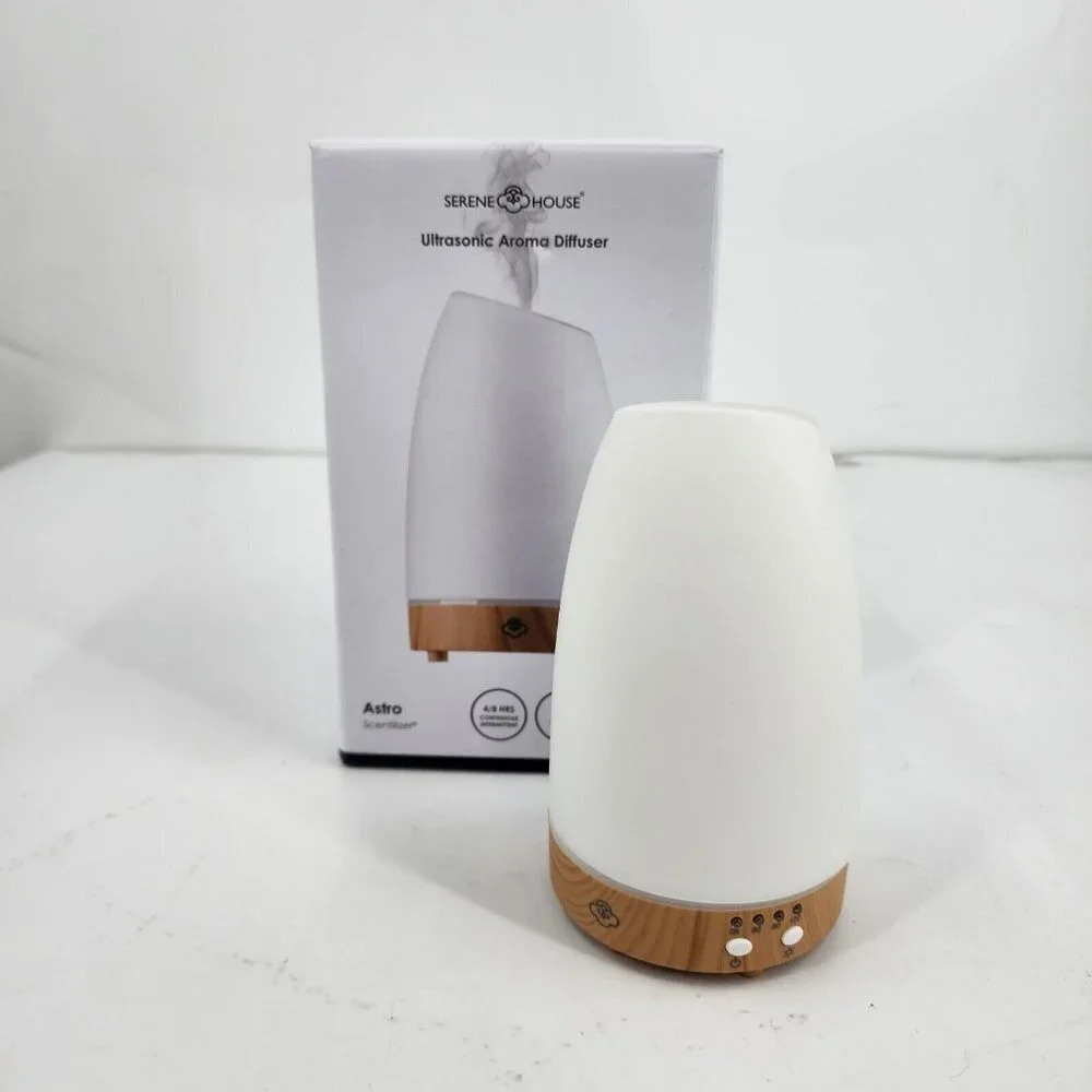 Serene House‎ Ultrasonic Aroma Diffuser Astro White Glass 8 HR intermit Timer